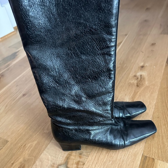 By Far Remy Crinkle Patent Leather Tall Boots - Picture 8 of 8